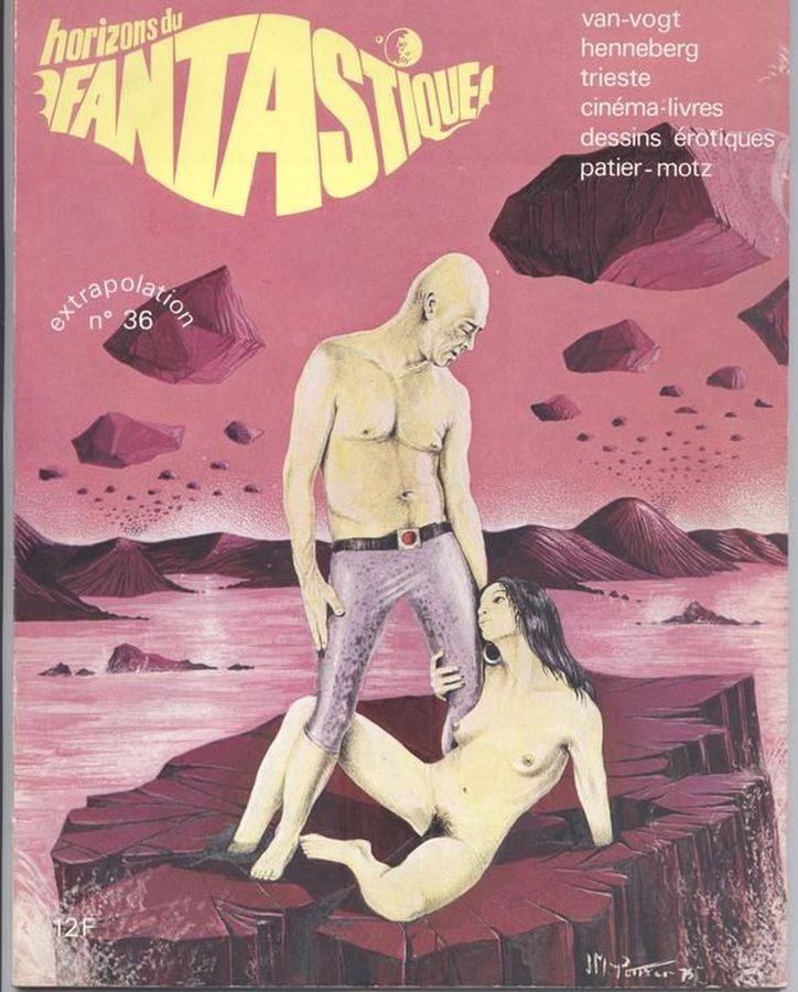 HORIZONS DU FANTASTIQUE magazine side cover Issue 36  1975