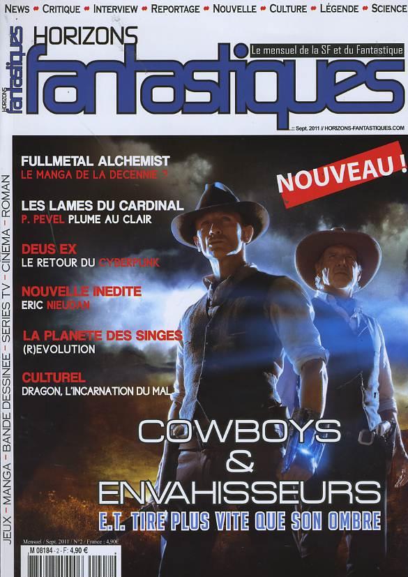HORIZONS FANTASTIQUES magazine side cover Issue 2 September 2011