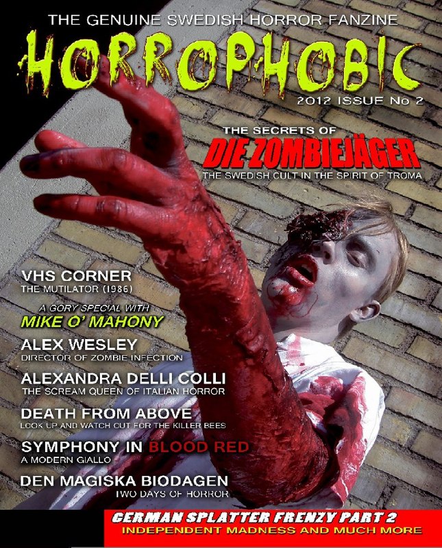 HORROPHOBIC magazine side cover Issue 2  2012