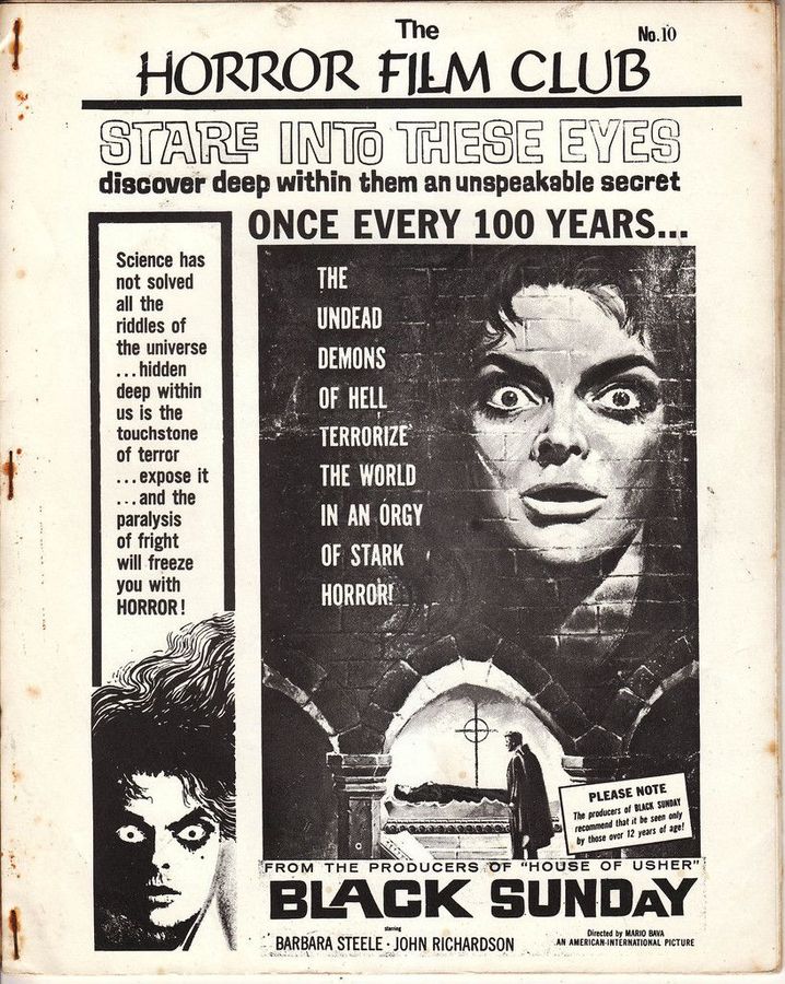 HORROR FILM CLUB OF GREAT BRITAIN | THE magazine side cover Issue 10 September 1966