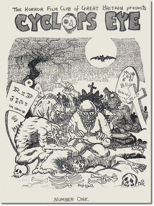 HORROR FILM CLUB OF GREAT BRITAIN | THE magazine side cover August 1965