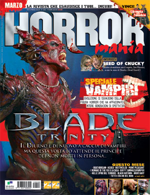 HORROR MANIA magazine side cover Issue 8 March 2005