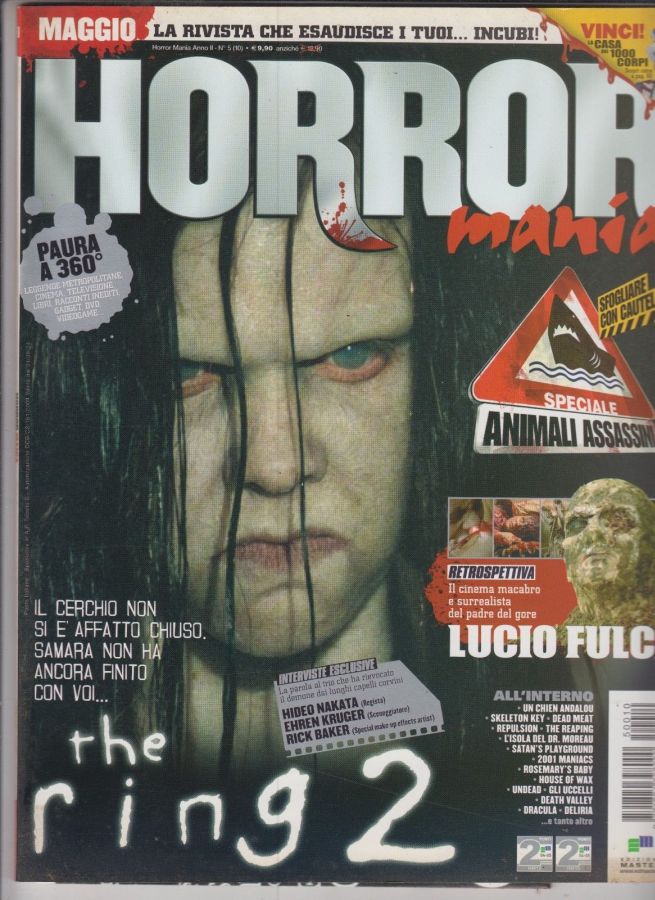 HORROR MANIA magazine side cover Issue 10 May 2005