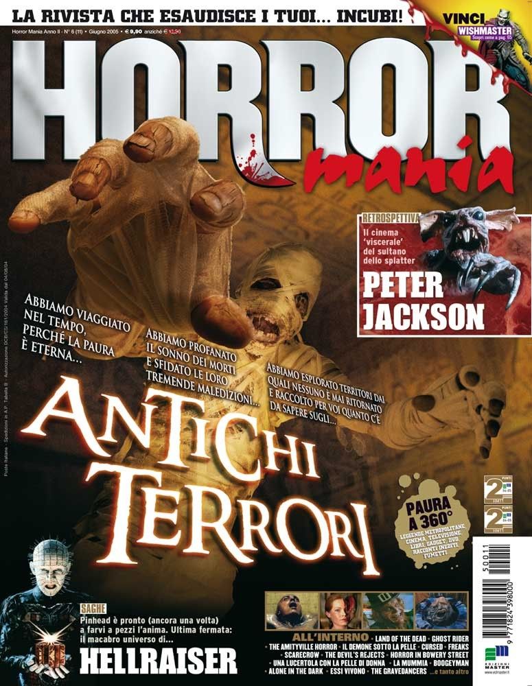 HORROR MANIA magazine side cover Issue 11 June 2005