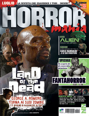 HORROR MANIA magazine side cover Issue 12 July 2005