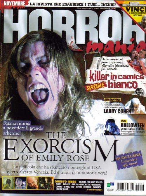 HORROR MANIA magazine side cover Issue 16 November 2005