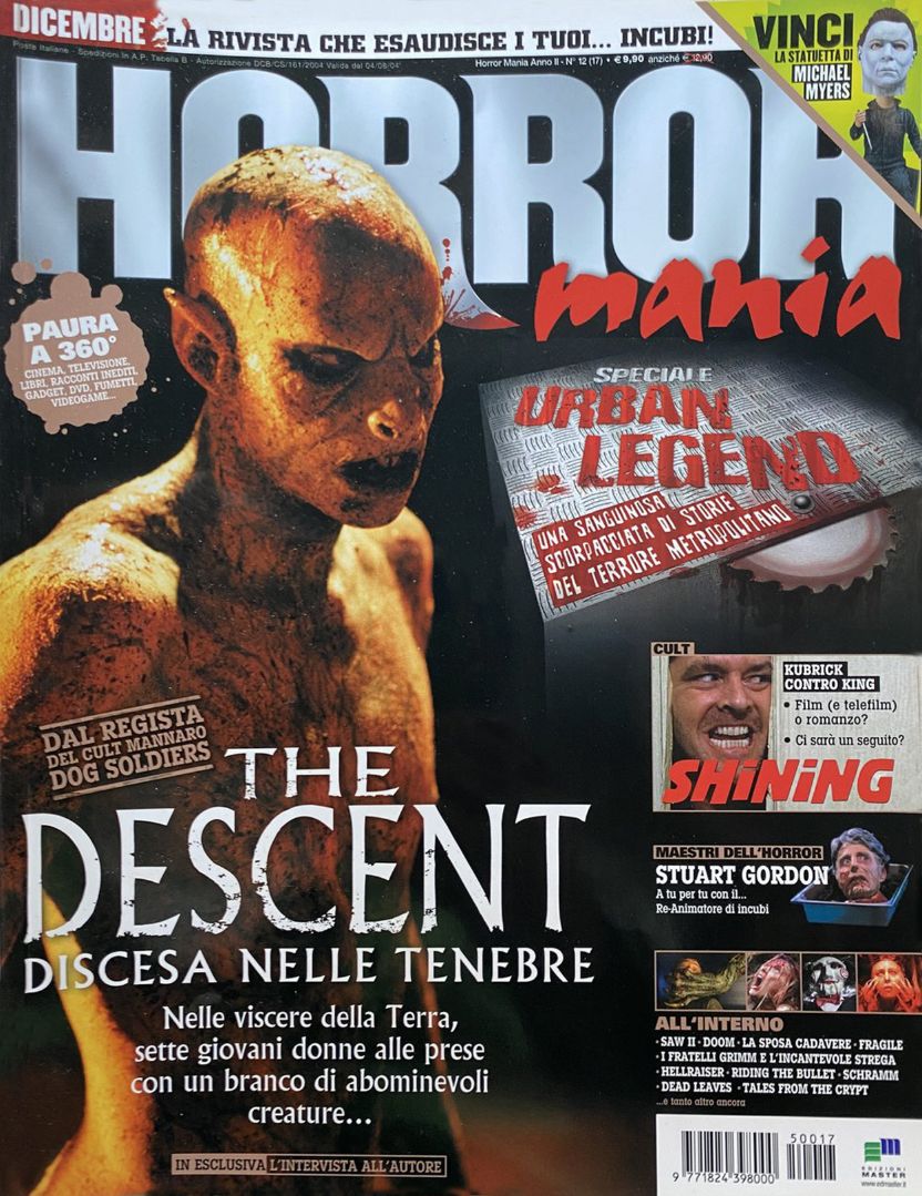 HORROR MANIA magazine side cover Issue 17 December 2005