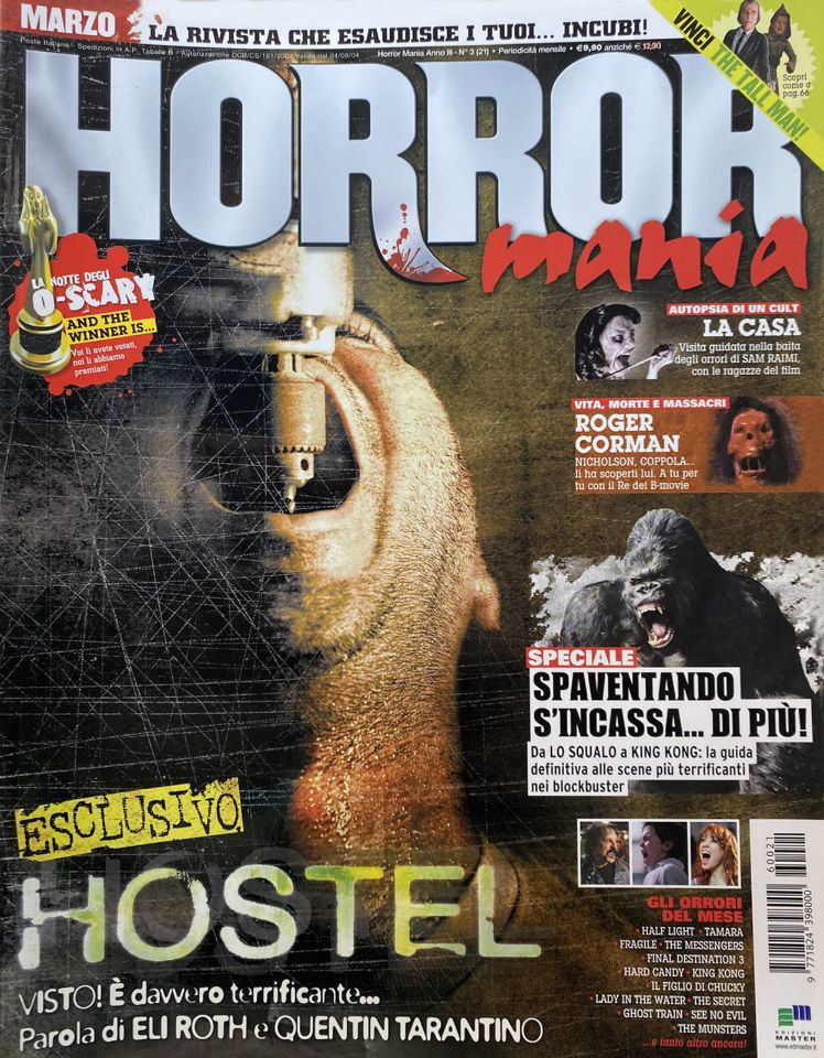 HORROR MANIA magazine side cover Issue 21 March 2006