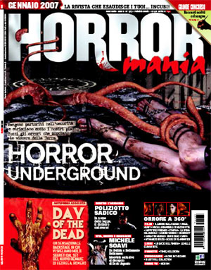 HORROR MANIA magazine side cover Issue 31 January 2007