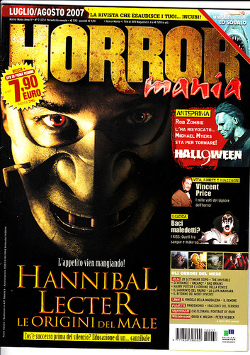 HORROR MANIA magazine side cover Issue 37 July/August 2007