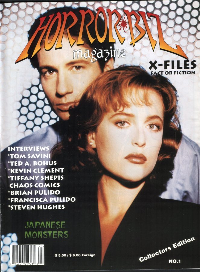 HORROR BIZ magazine side cover Issue 1 April 1997