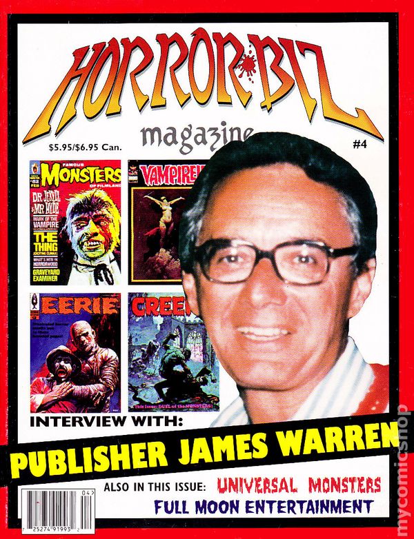 HORROR BIZ magazine side cover Issue 4 Spring-Summer 1999