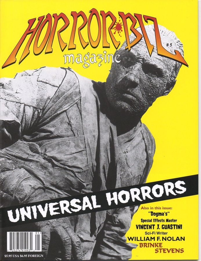 HORROR BIZ magazine side cover Issue 5  2000