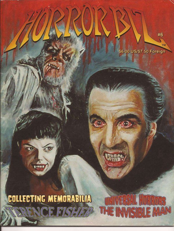 HORROR BIZ magazine side cover Issue 6 Spring-Summer 2001