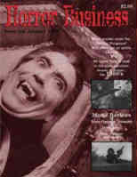 HORROR BUSINESS magazine side cover Issue 1 Spring 1998