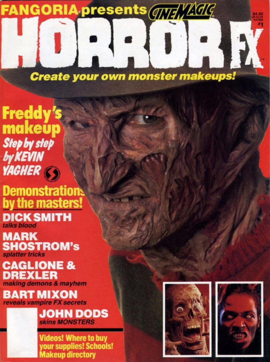HORROR FX magazine side cover Issue 1   1989