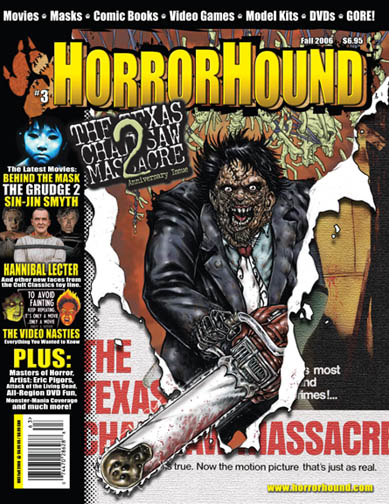 HORRORHOUND magazine side cover Issue 3 Fall 2006