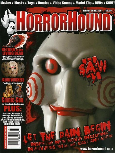 HORRORHOUND magazine side cover Issue 4 Winter 2006