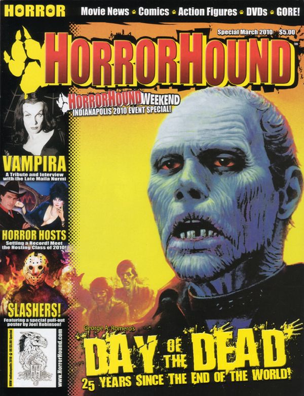 HORRORHOUND magazine side cover  Special # 2 Indianapolis convention March 2010
