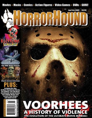 HORRORHOUND magazine side cover Issue 15 January-February 2009