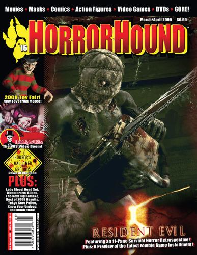 HORRORHOUND magazine side cover Issue 16 March/April 2009