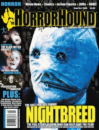 HORRORHOUND magazine side cover Issue 19 September/October 2009