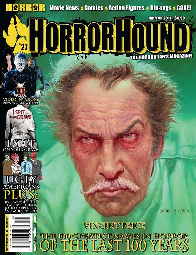 HORRORHOUND magazine side cover Issue 27 January/February 2011