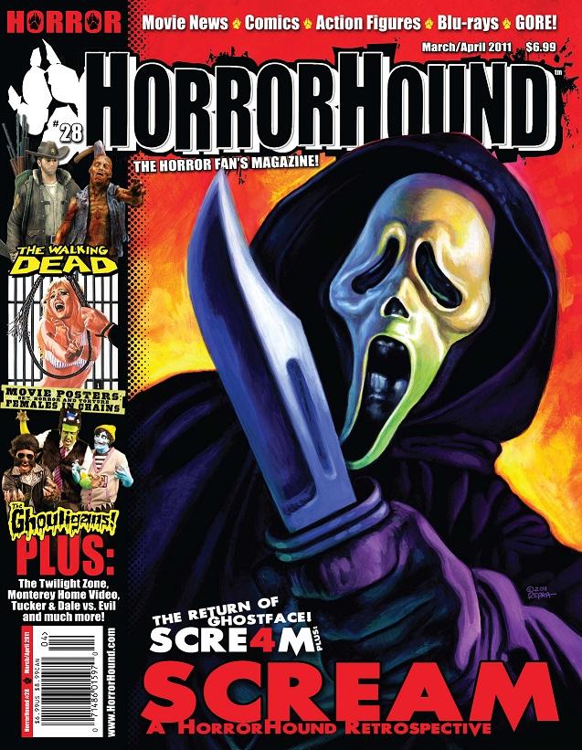 HORRORHOUND magazine side cover Issue 28 March/April 2011