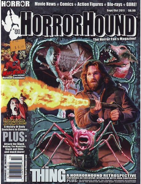HORRORHOUND magazine side cover Issue 31 September/October 2011