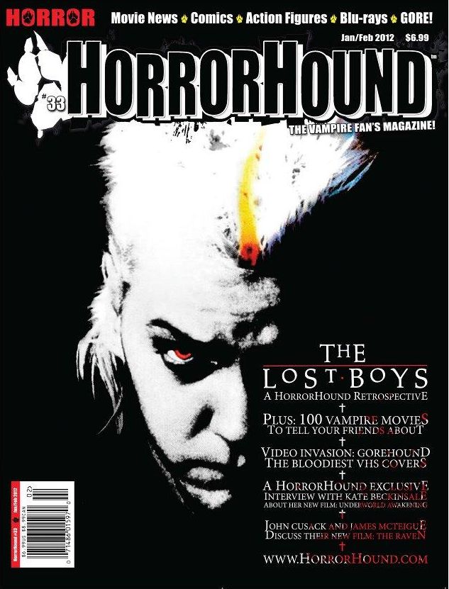 HORRORHOUND magazine side cover Issue 33 January/February 2012