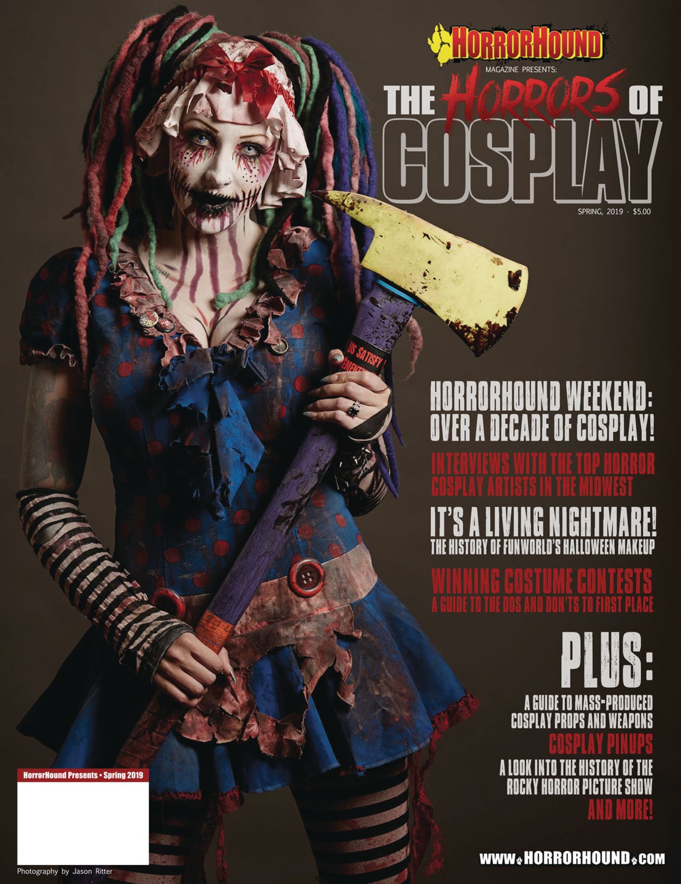 HORRORHOUND magazine side cover  Special Spring 2019
