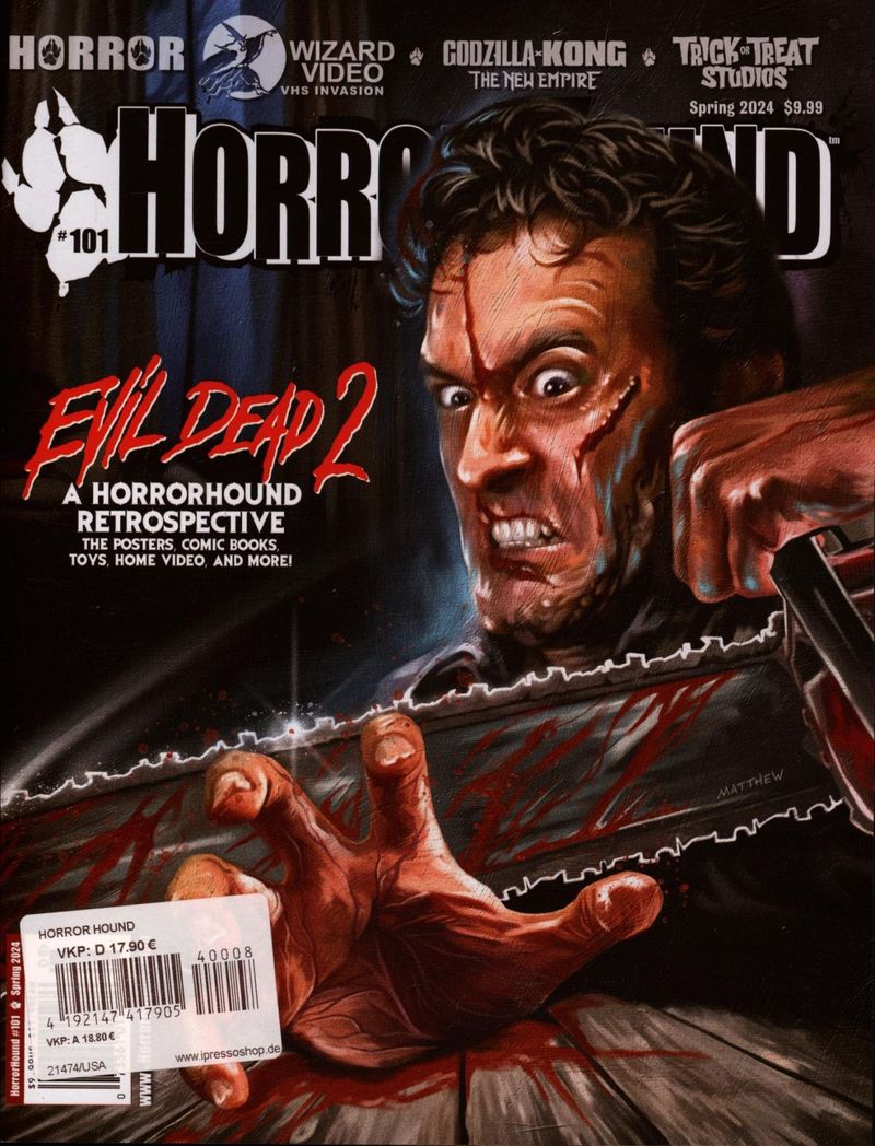 HORRORHOUND magazine side cover Issue 101 Spring 2024
