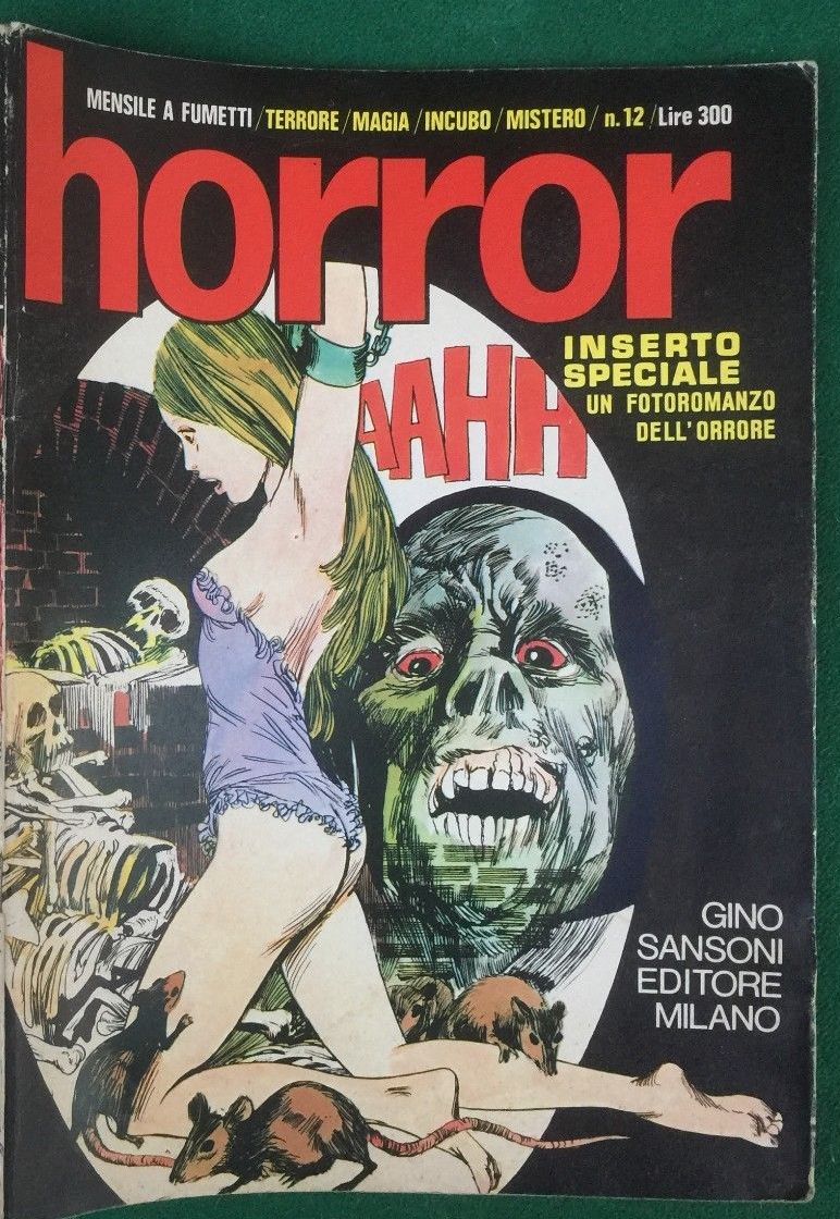 HORROR (It) magazine side cover Issue 12   1970