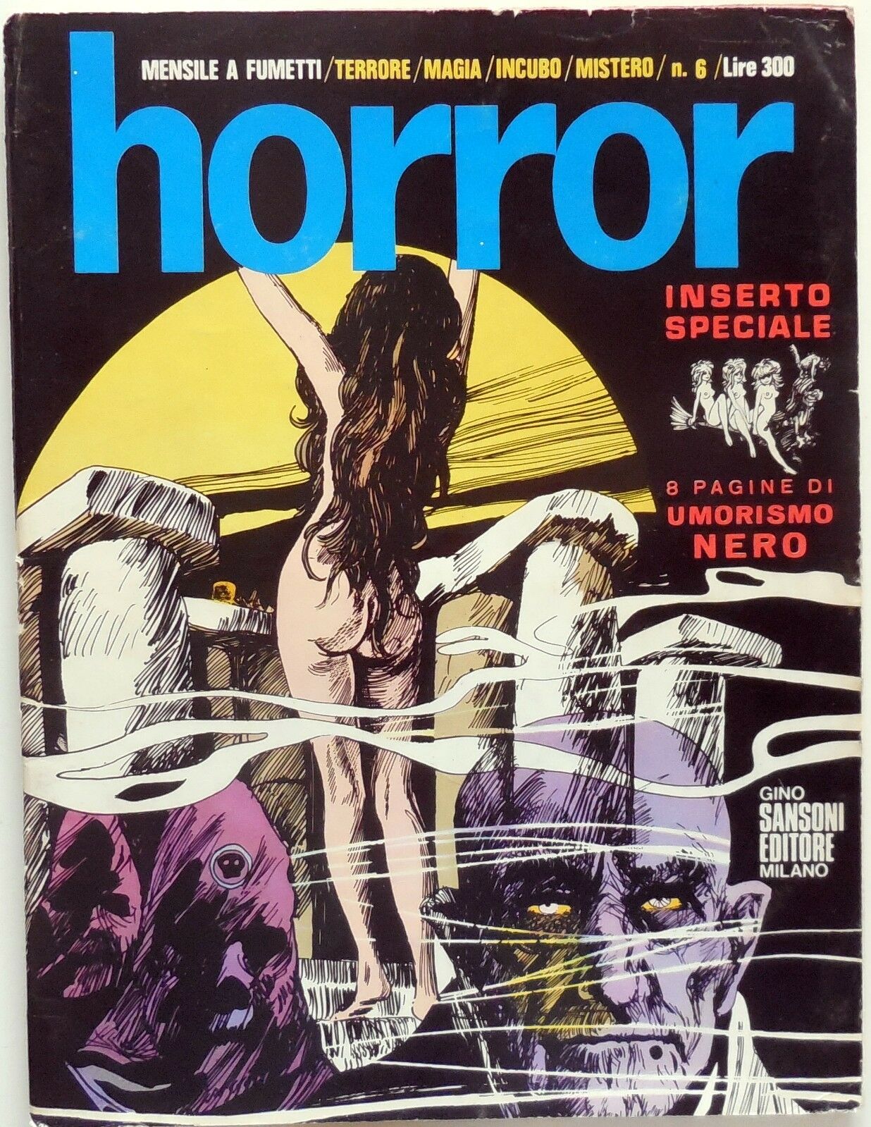HORROR (It) magazine side cover Issue 6   1970