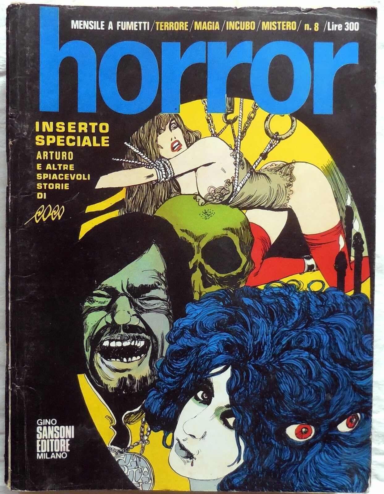 HORROR (It) magazine side cover Issue 8   1970