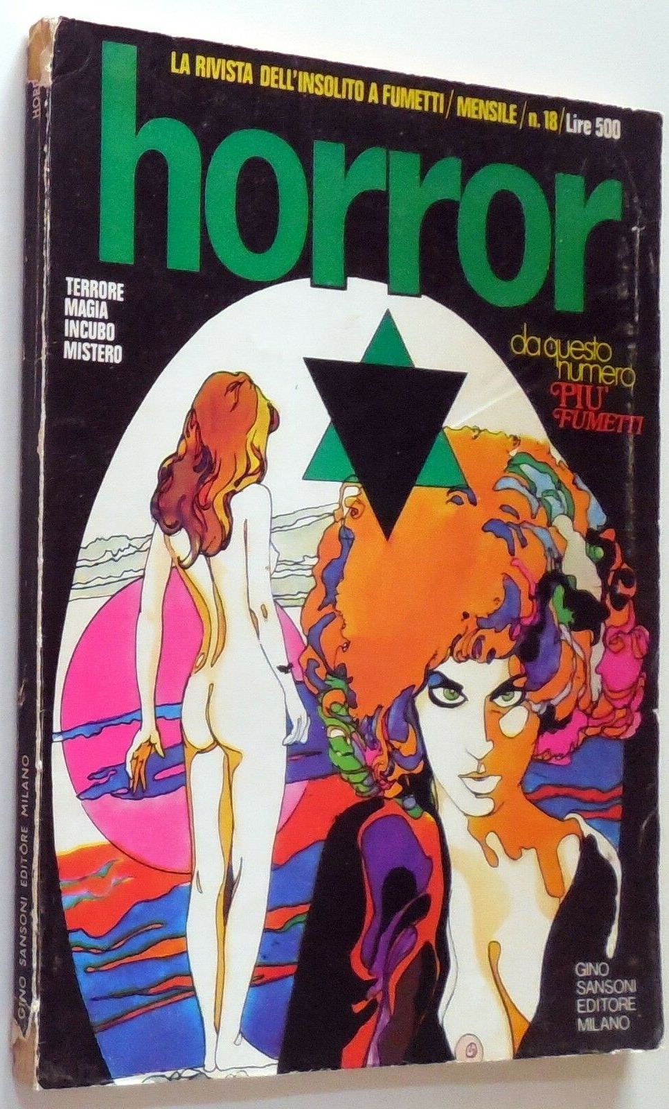 HORROR (It) magazine side cover Issue 18   1971