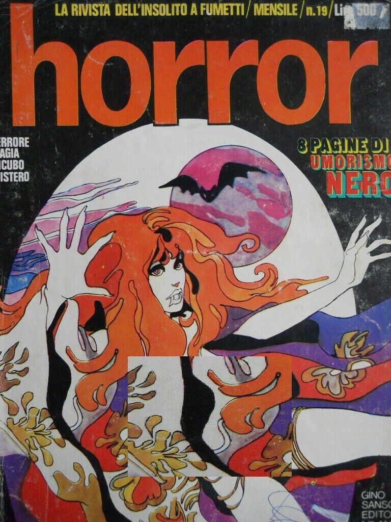 HORROR (It) magazine side cover Issue 19   1971