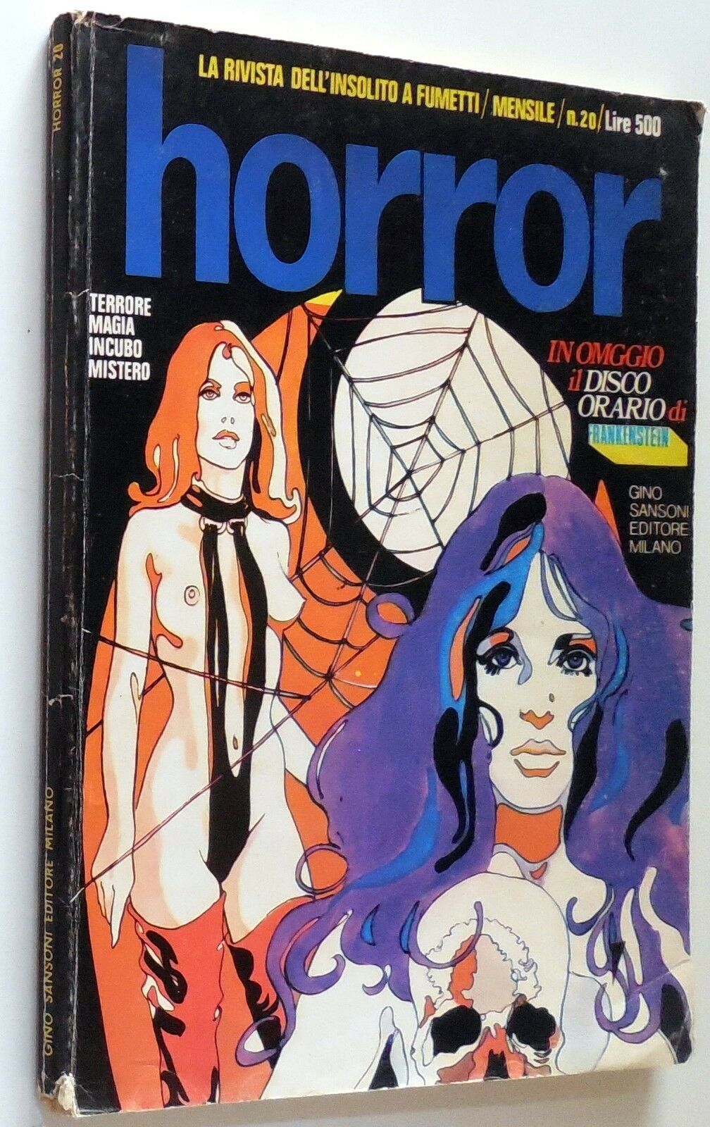 HORROR (It) magazine side cover Issue 20   1971