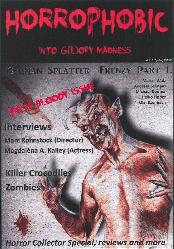 HORROPHOBIC magazine side cover Issue 1 Spring 2012