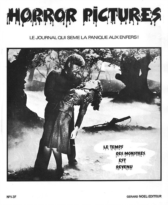 HORROR PICTURES magazine side cover Issue 1  1974