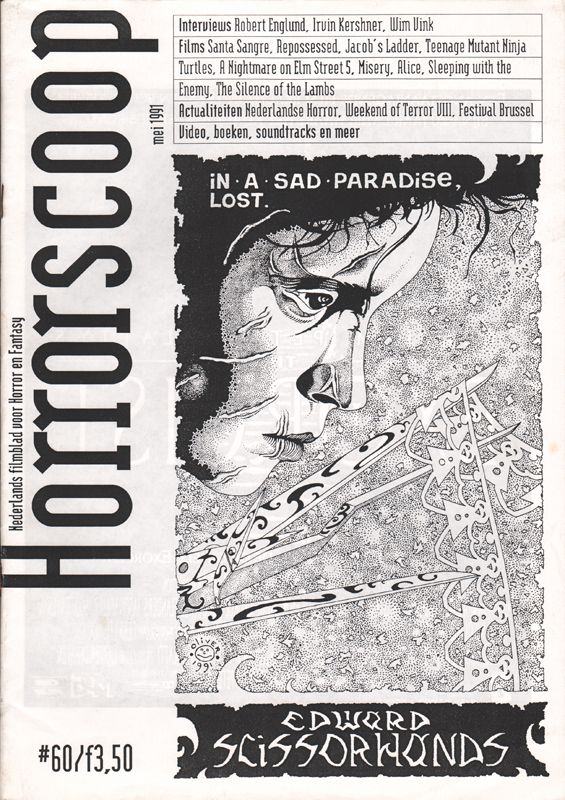 HORRORSCOOP magazine side cover Issue 60  May 1991