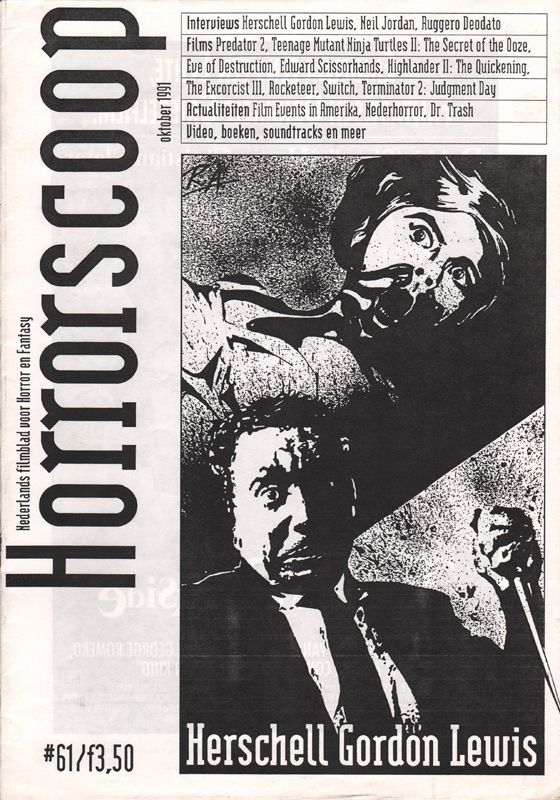 HORRORSCOOP magazine side cover Issue 61  October 1991