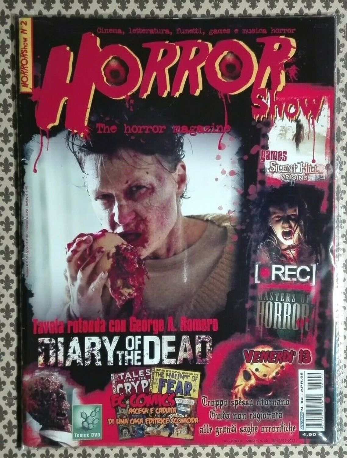 HORROR SHOW magazine side cover Issue 2 April 2008