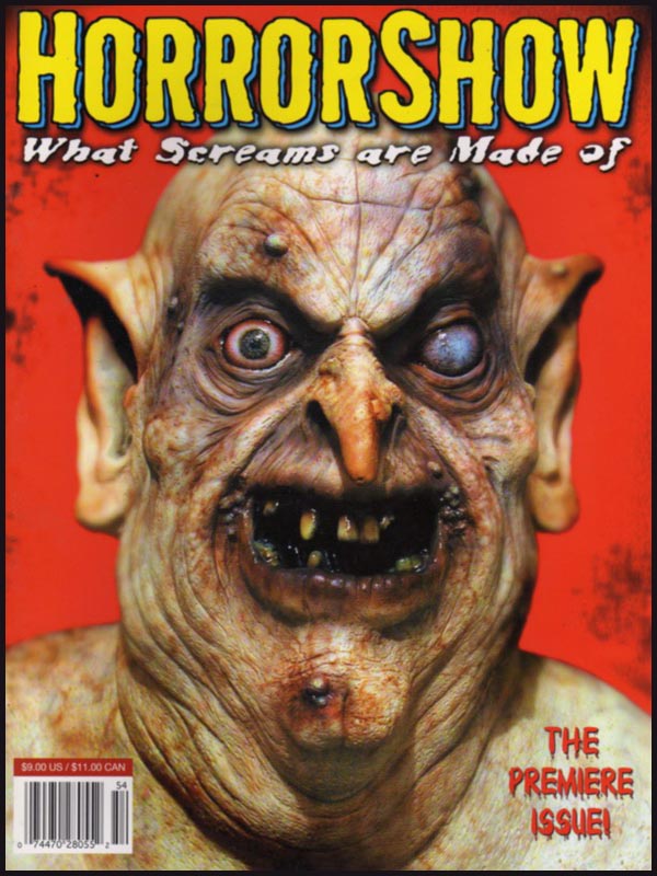 HORRORSHOW magazine side cover Issue 1 Fall 2005