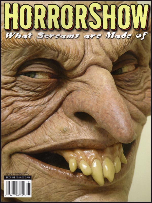 HORRORSHOW magazine side cover Issue 2  2006