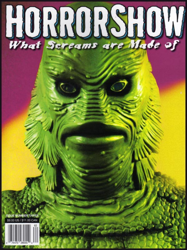 HORRORSHOW magazine side cover Issue 3  2006