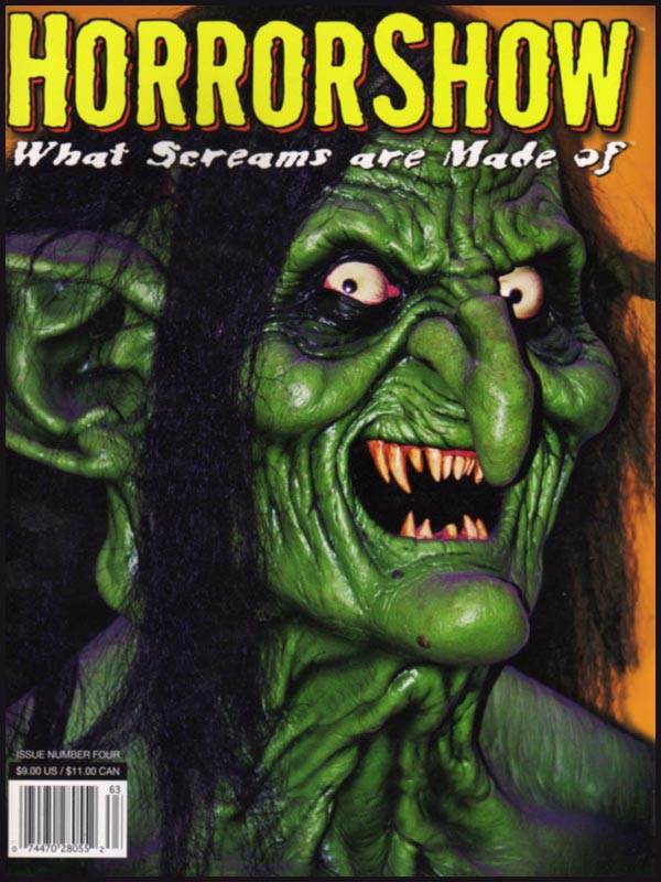 HORRORSHOW magazine side cover Issue 4  2006