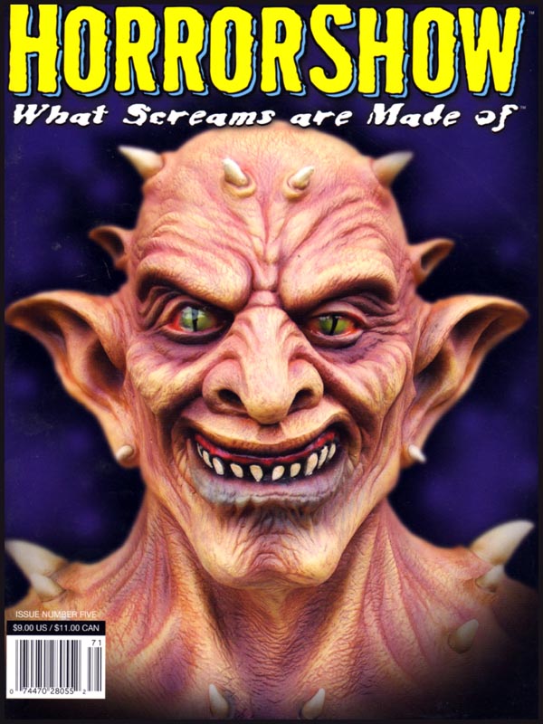 HORRORSHOW magazine side cover Issue 5  2007