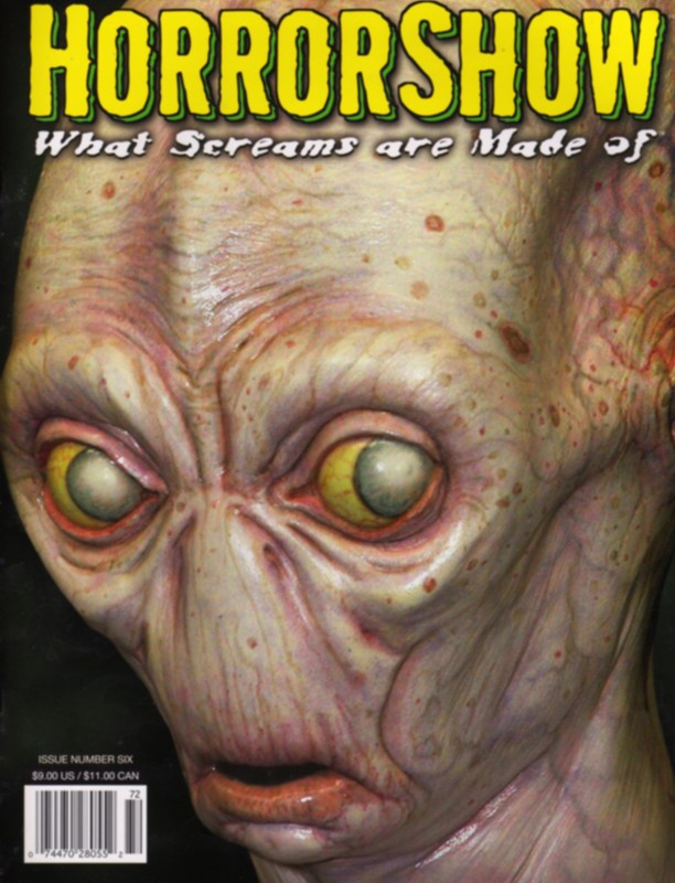 HORRORSHOW magazine side cover Issue 6  2007