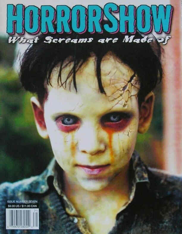 HORRORSHOW magazine side cover Issue 7 Fall 2007